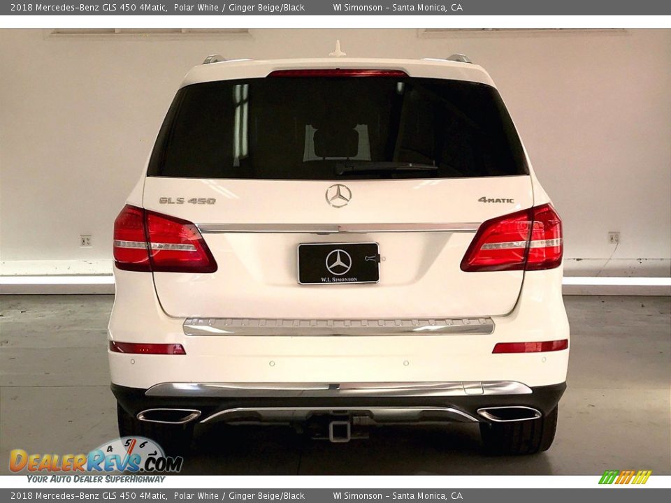2018 Mercedes-Benz GLS 450 4Matic Polar White / Ginger Beige/Black Photo #3