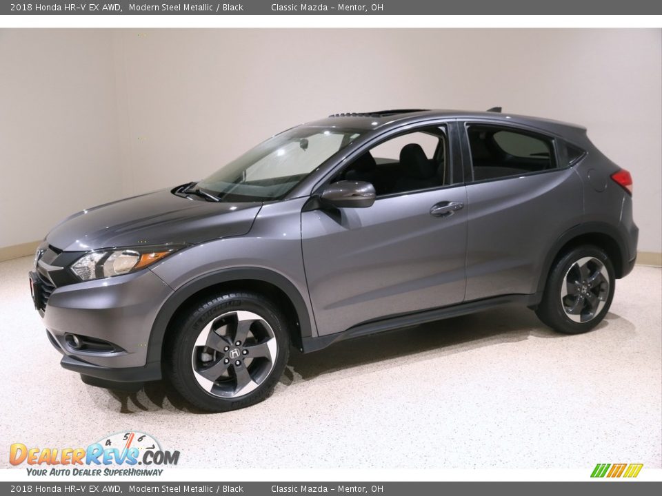 2018 Honda HR-V EX AWD Modern Steel Metallic / Black Photo #3