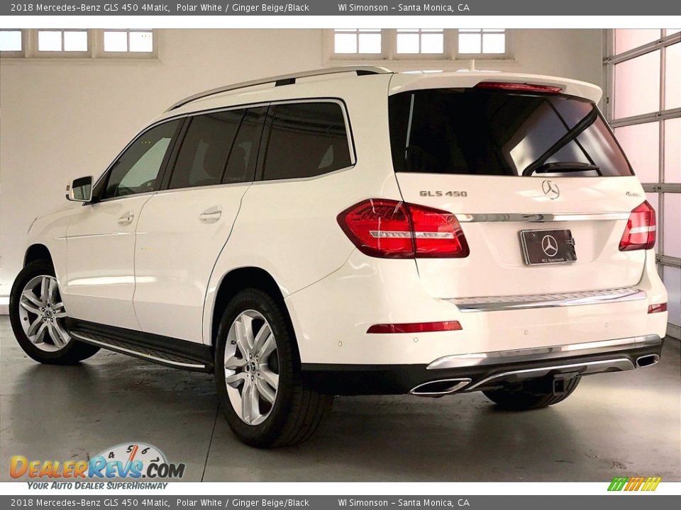 2018 Mercedes-Benz GLS 450 4Matic Polar White / Ginger Beige/Black Photo #10