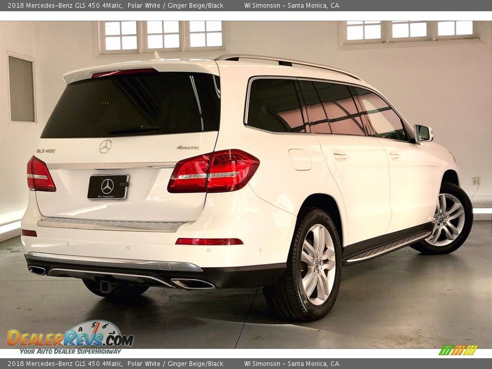 2018 Mercedes-Benz GLS 450 4Matic Polar White / Ginger Beige/Black Photo #13