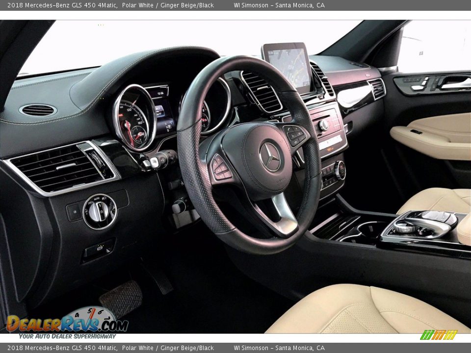 2018 Mercedes-Benz GLS 450 4Matic Polar White / Ginger Beige/Black Photo #14