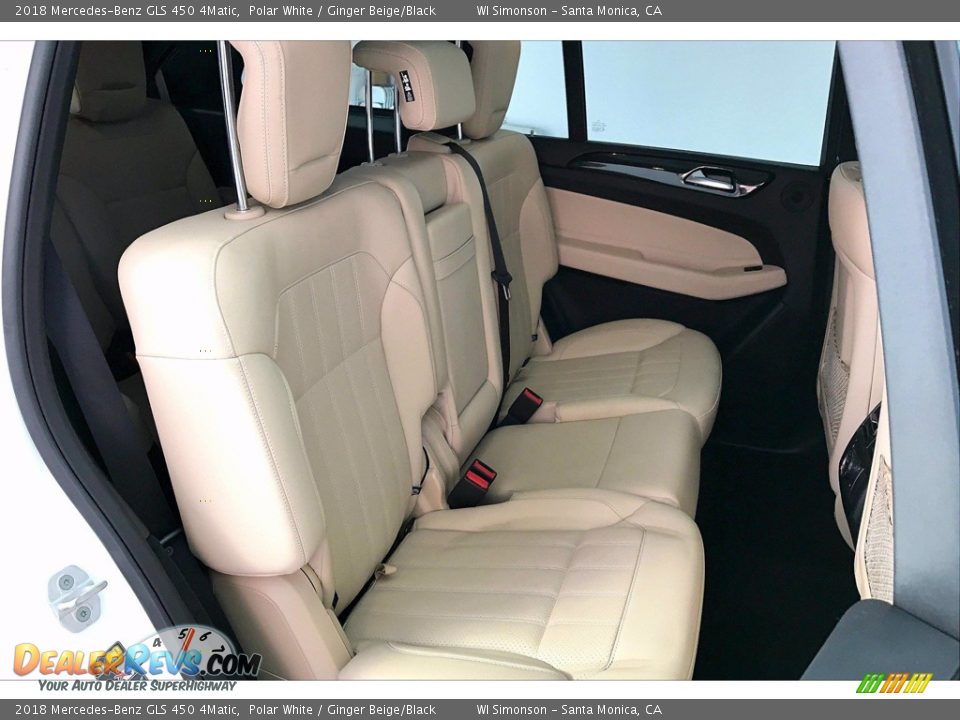 2018 Mercedes-Benz GLS 450 4Matic Polar White / Ginger Beige/Black Photo #19