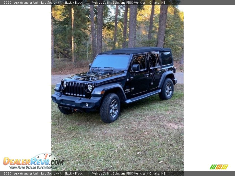 2020 Jeep Wrangler Unlimited Sport 4x4 Black / Black Photo #1