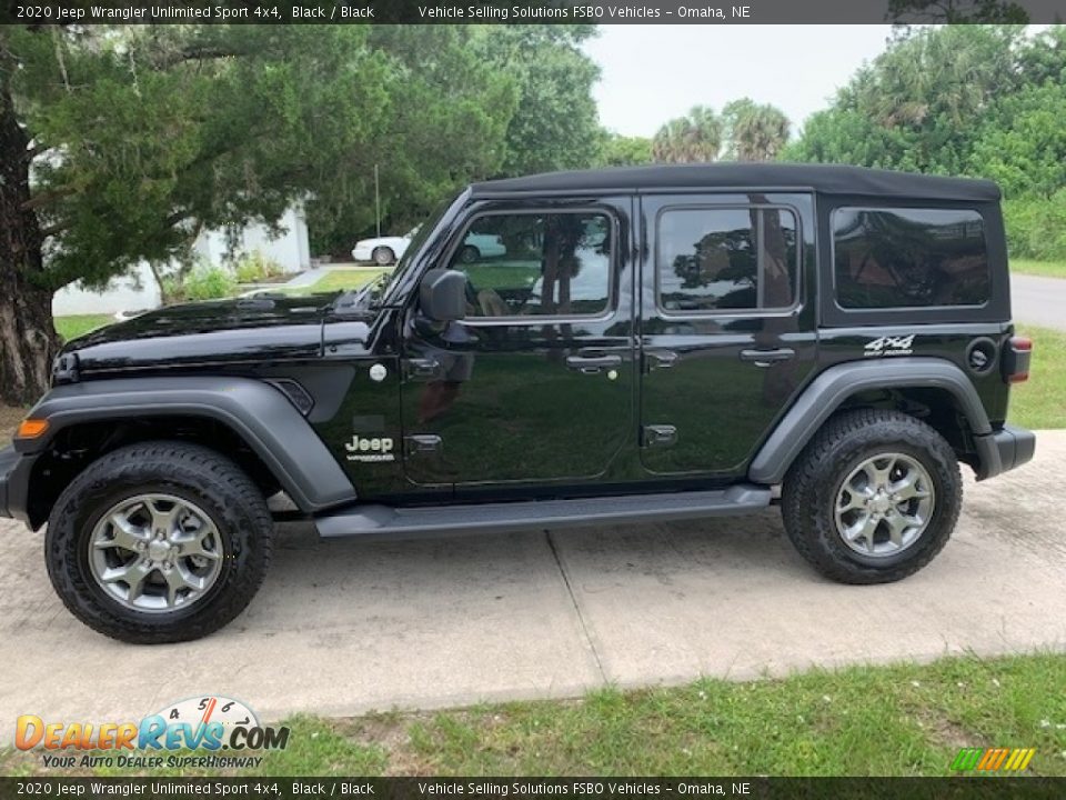 2020 Jeep Wrangler Unlimited Sport 4x4 Black / Black Photo #2