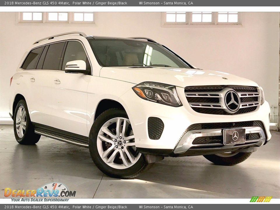 2018 Mercedes-Benz GLS 450 4Matic Polar White / Ginger Beige/Black Photo #34