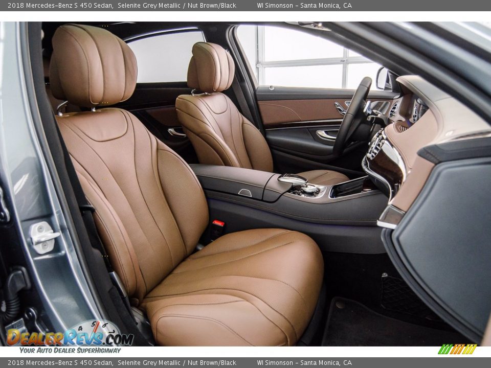 2018 Mercedes-Benz S 450 Sedan Selenite Grey Metallic / Nut Brown/Black Photo #2