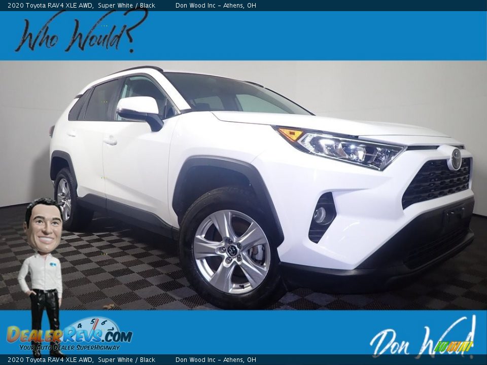 2020 Toyota RAV4 XLE AWD Super White / Black Photo #1