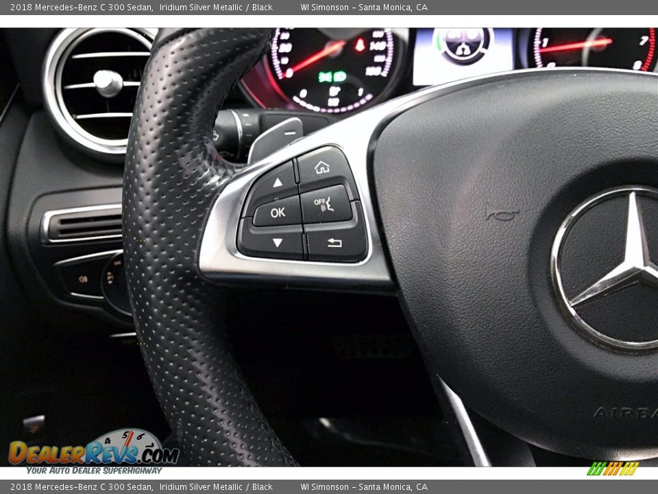 2018 Mercedes-Benz C 300 Sedan Iridium Silver Metallic / Black Photo #21