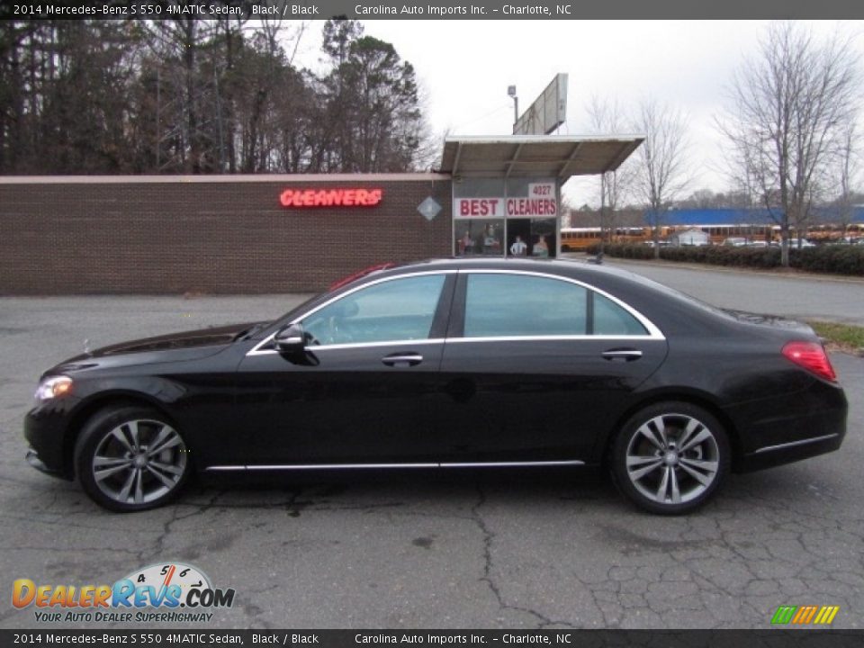 2014 Mercedes-Benz S 550 4MATIC Sedan Black / Black Photo #7