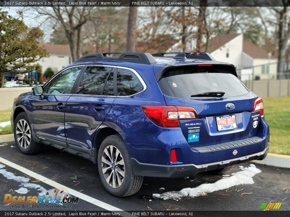 2017 Subaru Outback 2.5i Limited Lapis Blue Pearl / Warm Ivory Photo #4