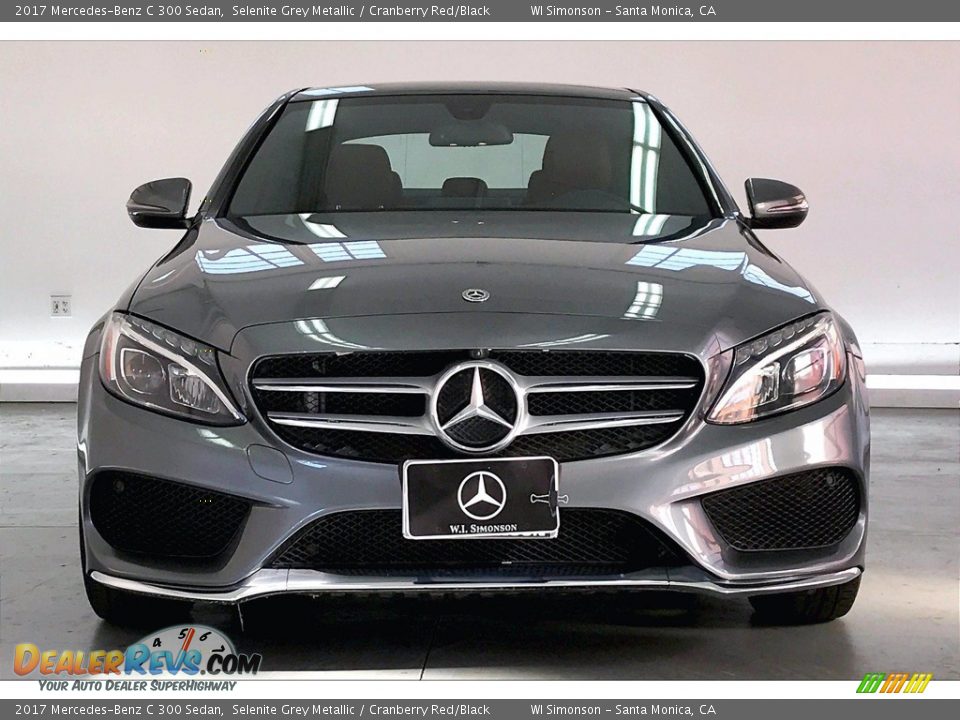 2017 Mercedes-Benz C 300 Sedan Selenite Grey Metallic / Cranberry Red/Black Photo #2