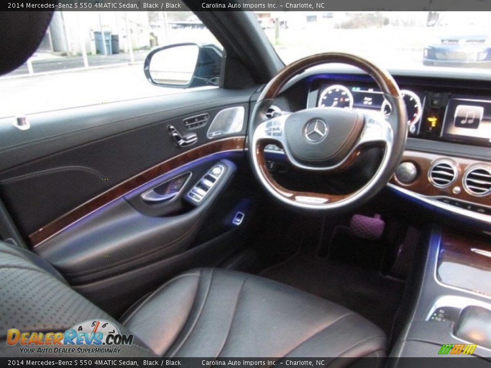 2014 Mercedes-Benz S 550 4MATIC Sedan Black / Black Photo #12