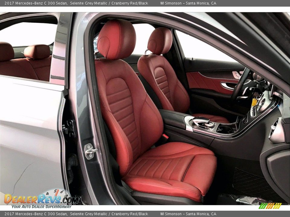 2017 Mercedes-Benz C 300 Sedan Selenite Grey Metallic / Cranberry Red/Black Photo #6