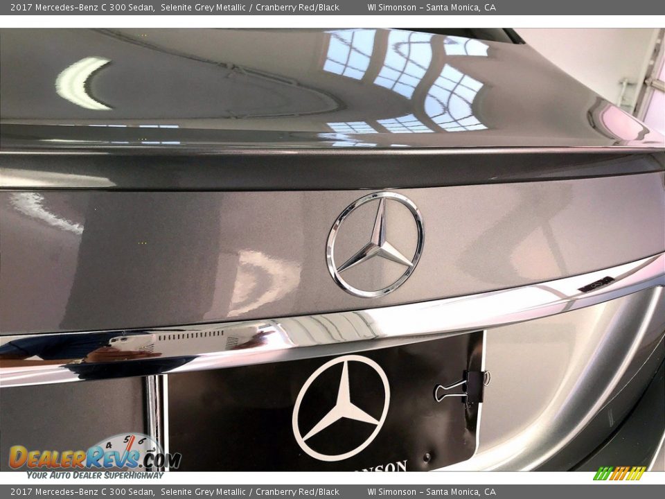 2017 Mercedes-Benz C 300 Sedan Selenite Grey Metallic / Cranberry Red/Black Photo #7