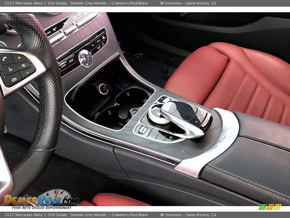 2017 Mercedes-Benz C 300 Sedan Selenite Grey Metallic / Cranberry Red/Black Photo #17