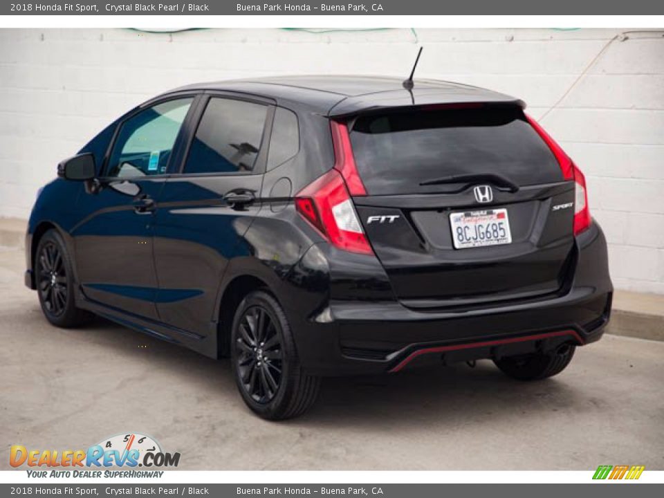 2018 Honda Fit Sport Crystal Black Pearl / Black Photo #2