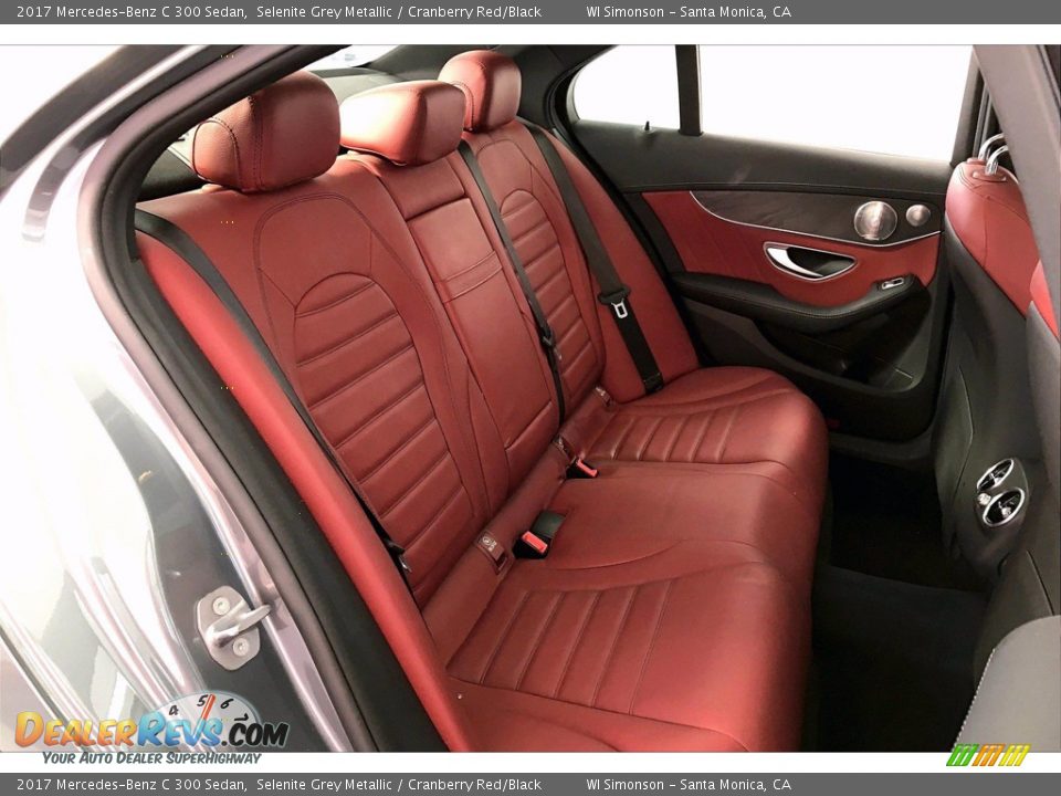 2017 Mercedes-Benz C 300 Sedan Selenite Grey Metallic / Cranberry Red/Black Photo #19