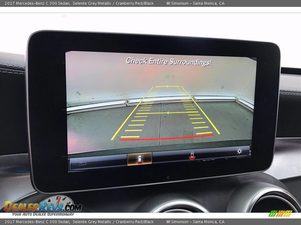 2017 Mercedes-Benz C 300 Sedan Selenite Grey Metallic / Cranberry Red/Black Photo #24