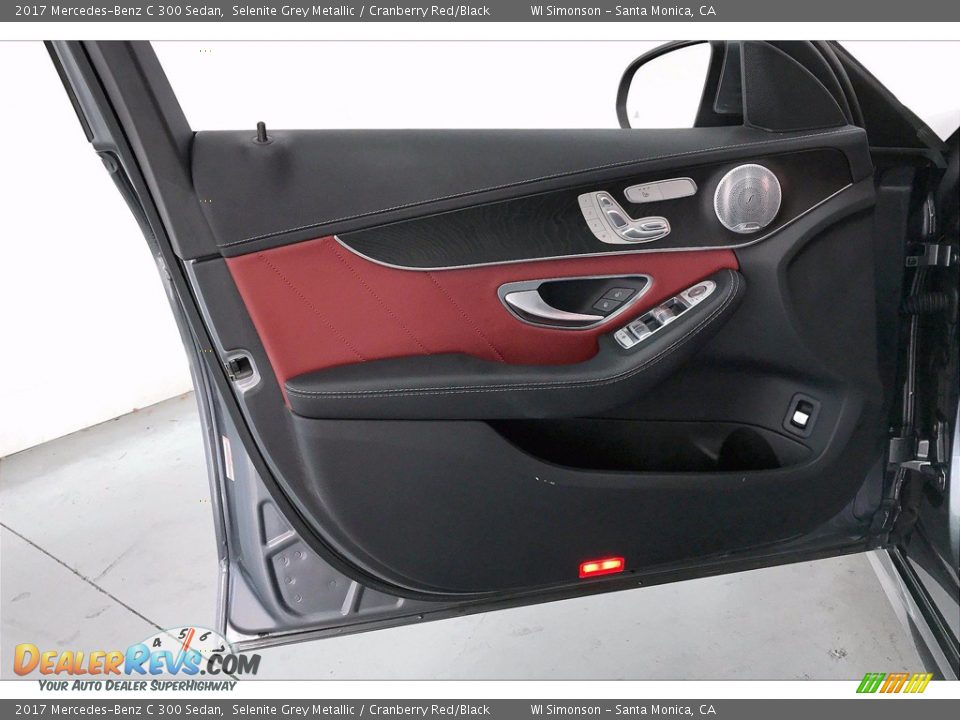 2017 Mercedes-Benz C 300 Sedan Selenite Grey Metallic / Cranberry Red/Black Photo #26