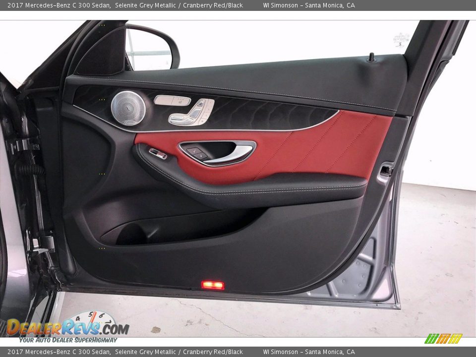 2017 Mercedes-Benz C 300 Sedan Selenite Grey Metallic / Cranberry Red/Black Photo #27