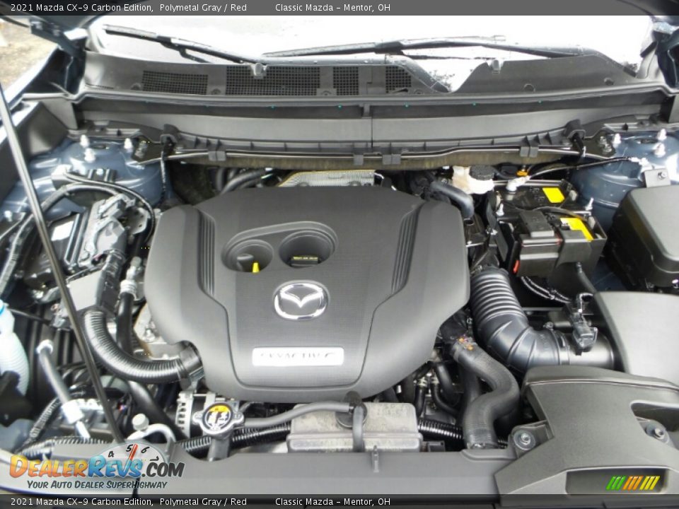 2021 Mazda CX-9 Carbon Edition 2.5 Liter Turbocharged SKYACTIV-G DI DOHC 16-Valve VVT 4 Cylinder Engine Photo #8