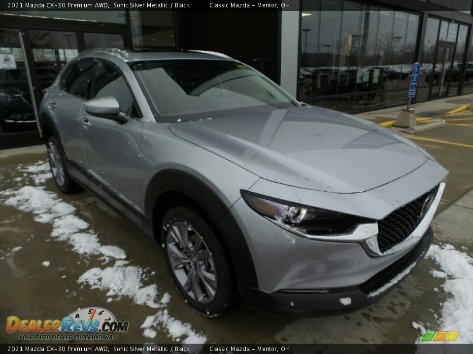 2021 Mazda CX-30 Premium AWD Sonic Silver Metallic / Black Photo #1