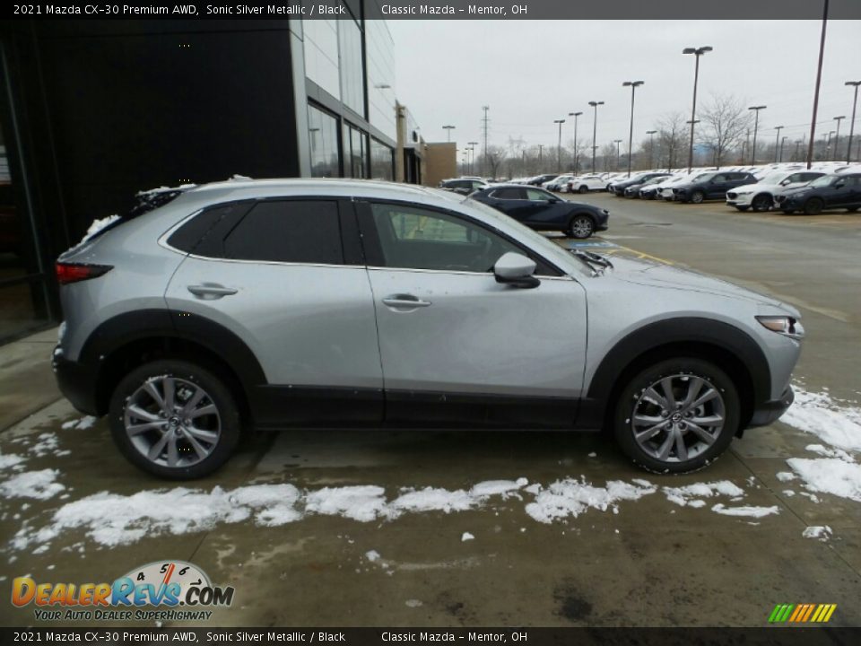 2021 Mazda CX-30 Premium AWD Sonic Silver Metallic / Black Photo #4