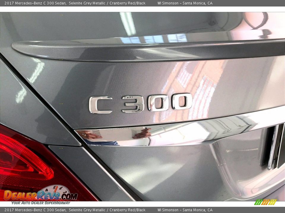 2017 Mercedes-Benz C 300 Sedan Selenite Grey Metallic / Cranberry Red/Black Photo #31