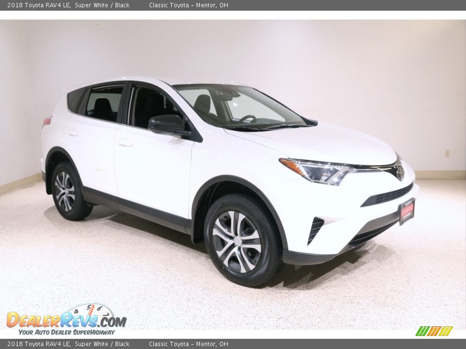 2018 Toyota RAV4 LE Super White / Black Photo #1