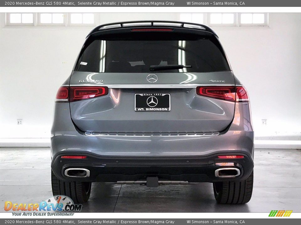 2020 Mercedes-Benz GLS 580 4Matic Selenite Gray Metallic / Espresso Brown/Magma Gray Photo #3