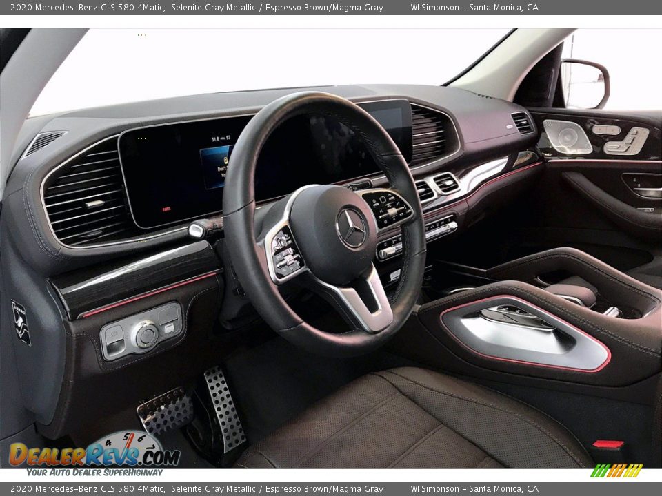 2020 Mercedes-Benz GLS 580 4Matic Selenite Gray Metallic / Espresso Brown/Magma Gray Photo #4