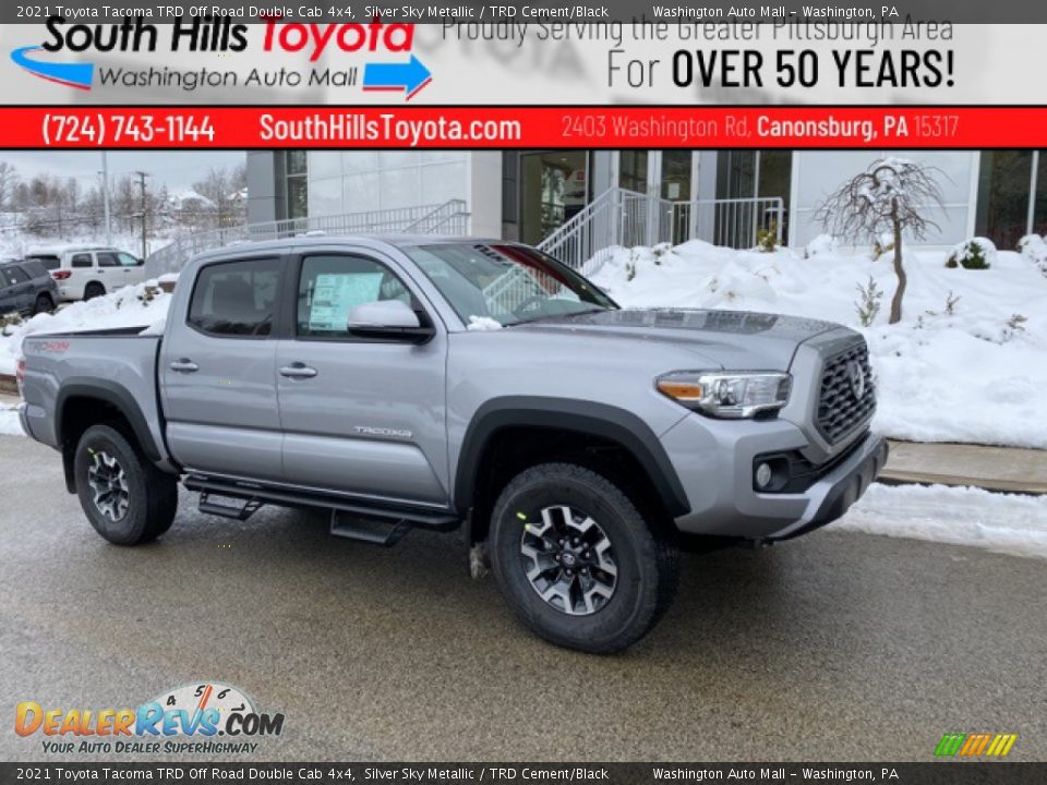 2021 Toyota Tacoma TRD Off Road Double Cab 4x4 Silver Sky Metallic / TRD Cement/Black Photo #1