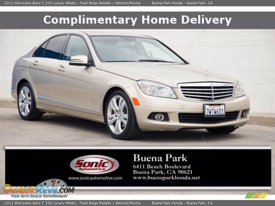 2011 Mercedes-Benz C 300 Luxury 4Matic Pearl Beige Metallic / Almond/Mocha Photo #1