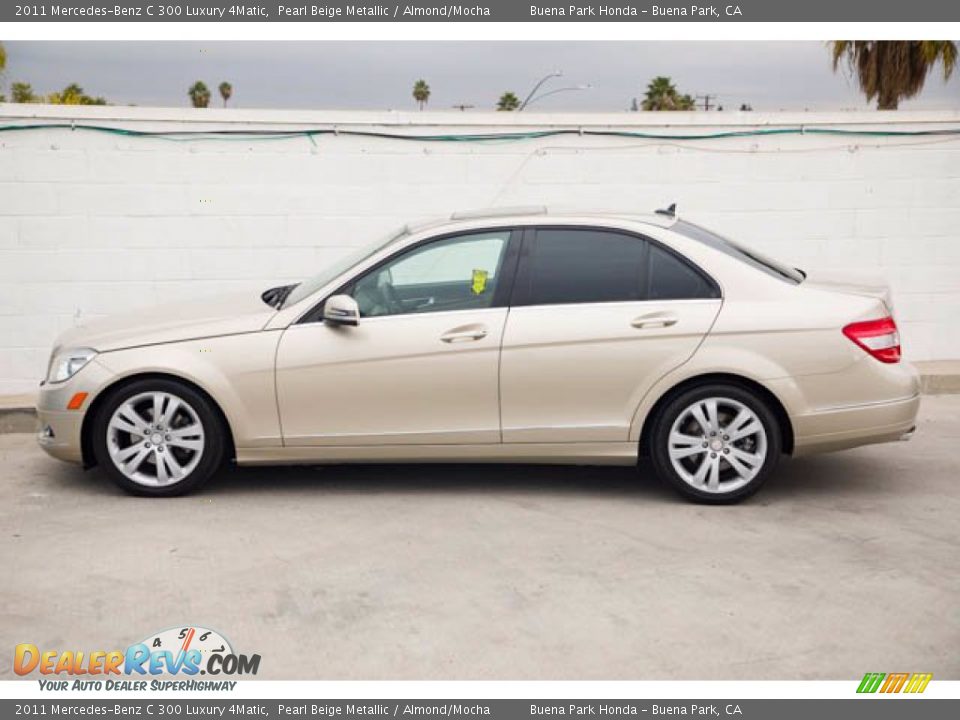 2011 Mercedes-Benz C 300 Luxury 4Matic Pearl Beige Metallic / Almond/Mocha Photo #8