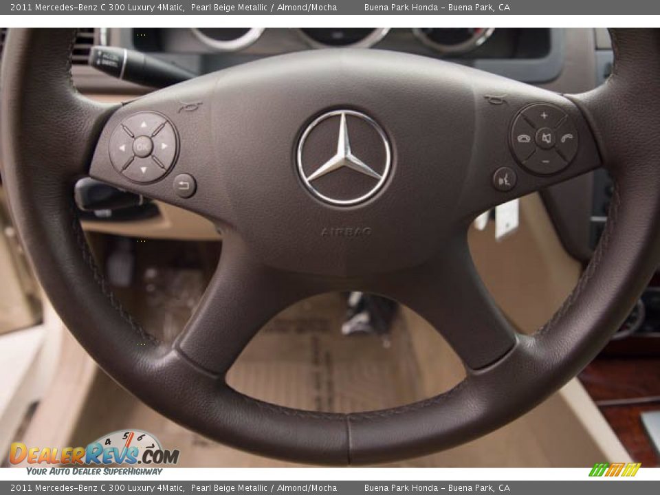2011 Mercedes-Benz C 300 Luxury 4Matic Pearl Beige Metallic / Almond/Mocha Photo #13
