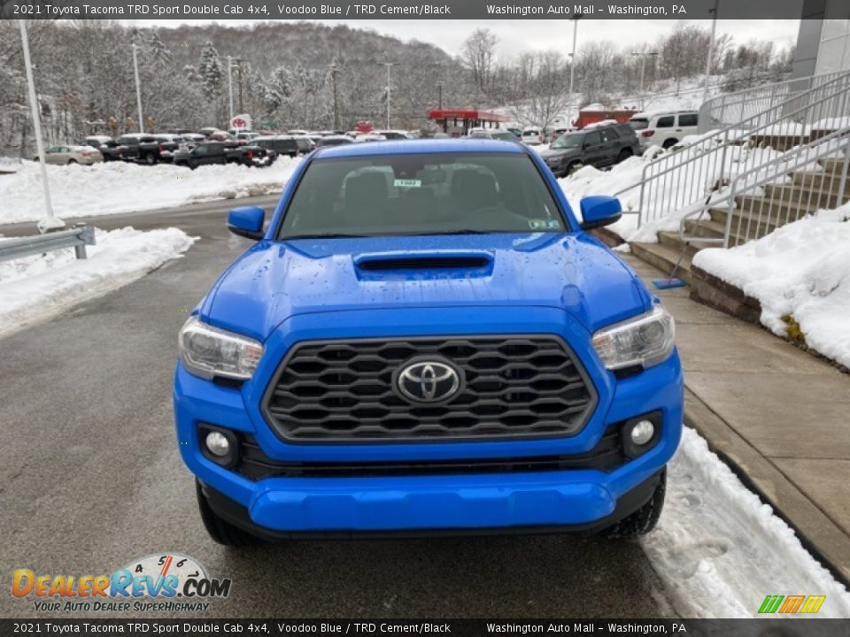 2021 Toyota Tacoma TRD Sport Double Cab 4x4 Voodoo Blue / TRD Cement/Black Photo #11