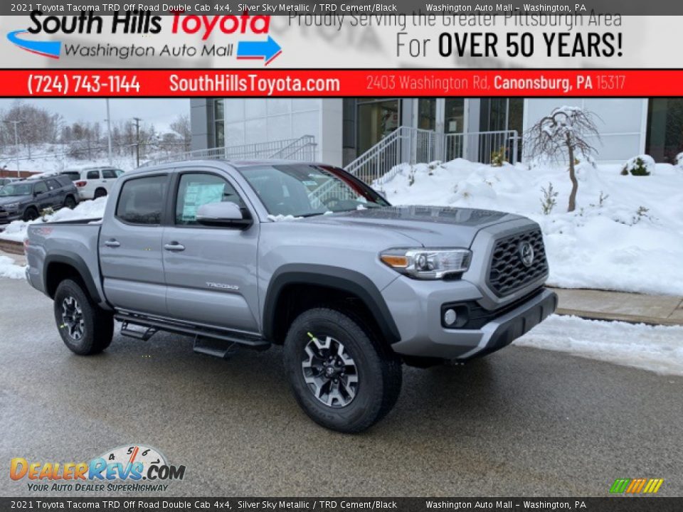 2021 Toyota Tacoma TRD Off Road Double Cab 4x4 Silver Sky Metallic / TRD Cement/Black Photo #1