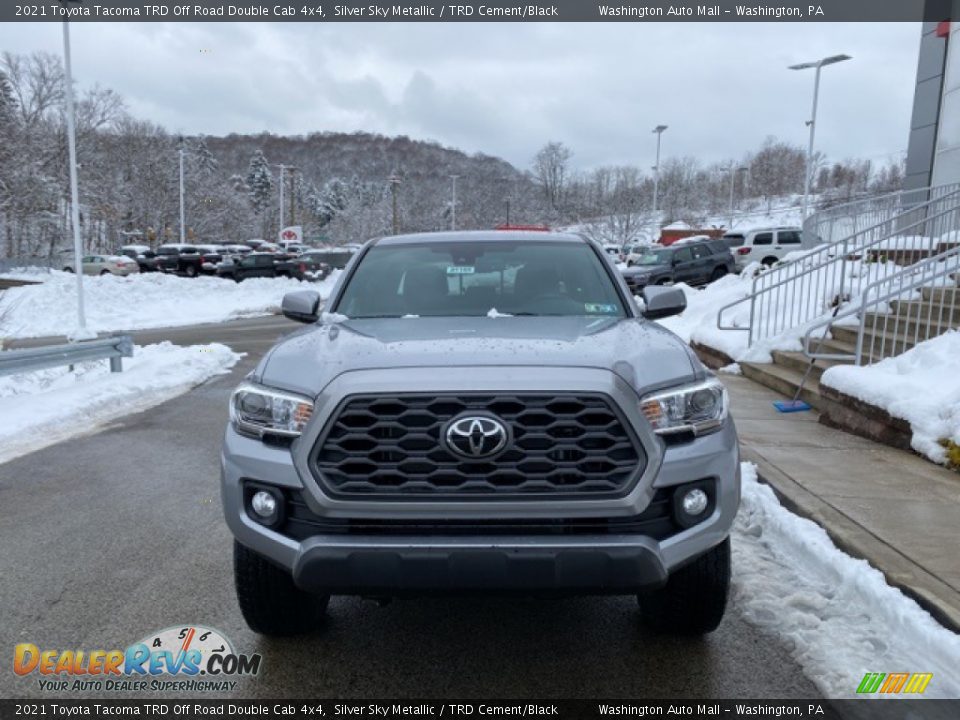 2021 Toyota Tacoma TRD Off Road Double Cab 4x4 Silver Sky Metallic / TRD Cement/Black Photo #11