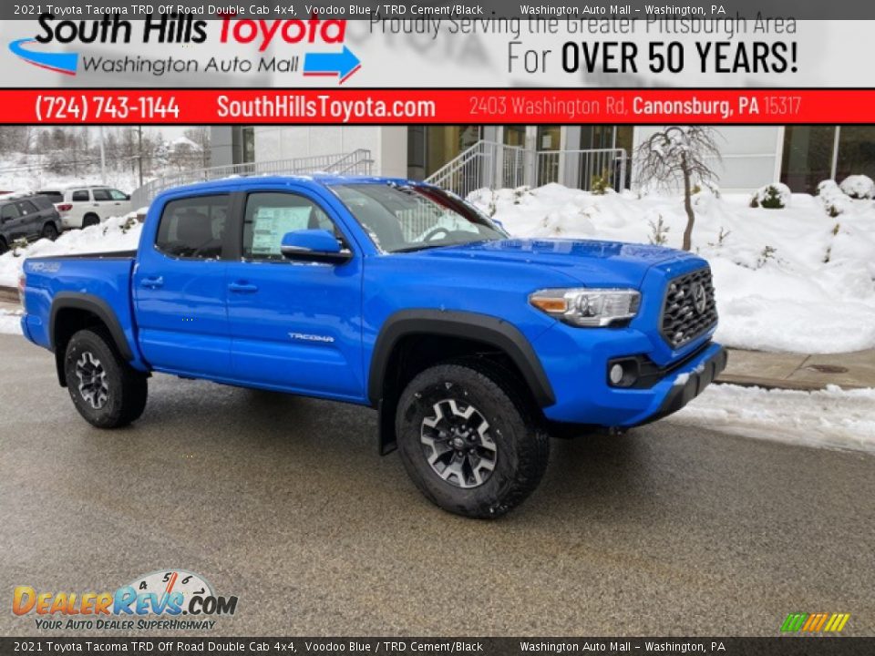 2021 Toyota Tacoma TRD Off Road Double Cab 4x4 Voodoo Blue / TRD Cement/Black Photo #1
