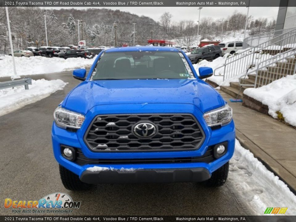 2021 Toyota Tacoma TRD Off Road Double Cab 4x4 Voodoo Blue / TRD Cement/Black Photo #11