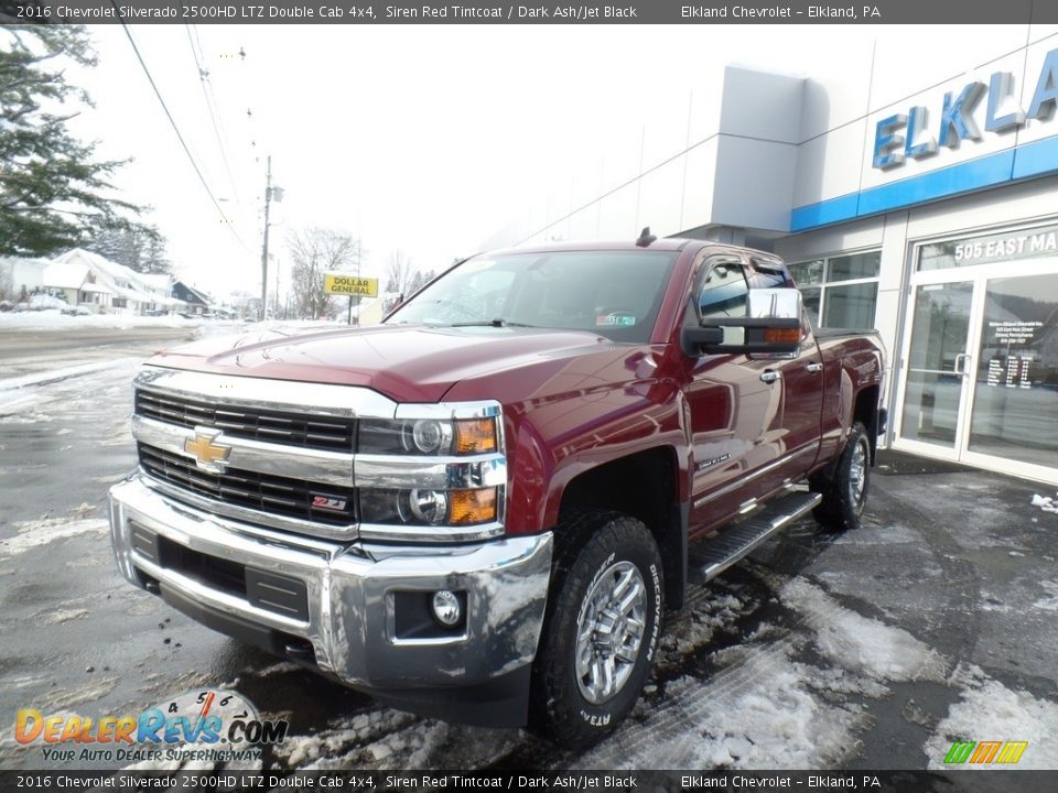2016 Chevrolet Silverado 2500HD LTZ Double Cab 4x4 Siren Red Tintcoat / Dark Ash/Jet Black Photo #3