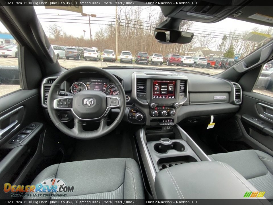 Black Interior - 2021 Ram 1500 Big Horn Quad Cab 4x4 Photo #4