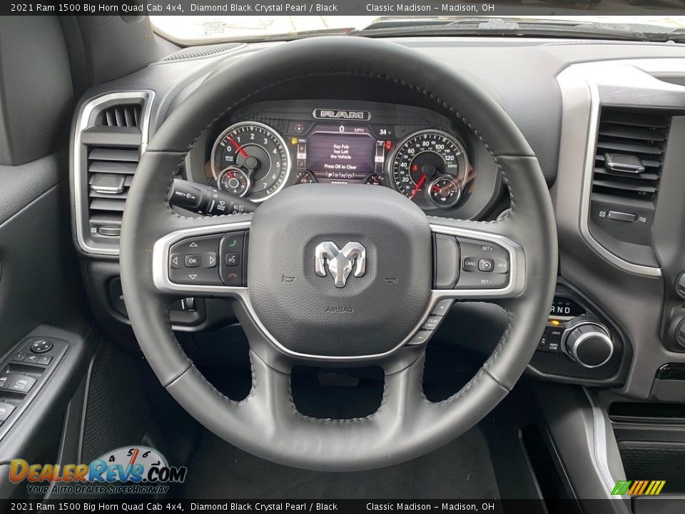 2021 Ram 1500 Big Horn Quad Cab 4x4 Diamond Black Crystal Pearl / Black Photo #5
