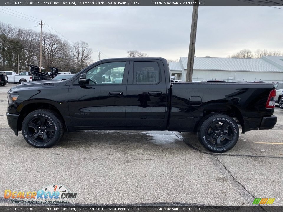 Diamond Black Crystal Pearl 2021 Ram 1500 Big Horn Quad Cab 4x4 Photo #8