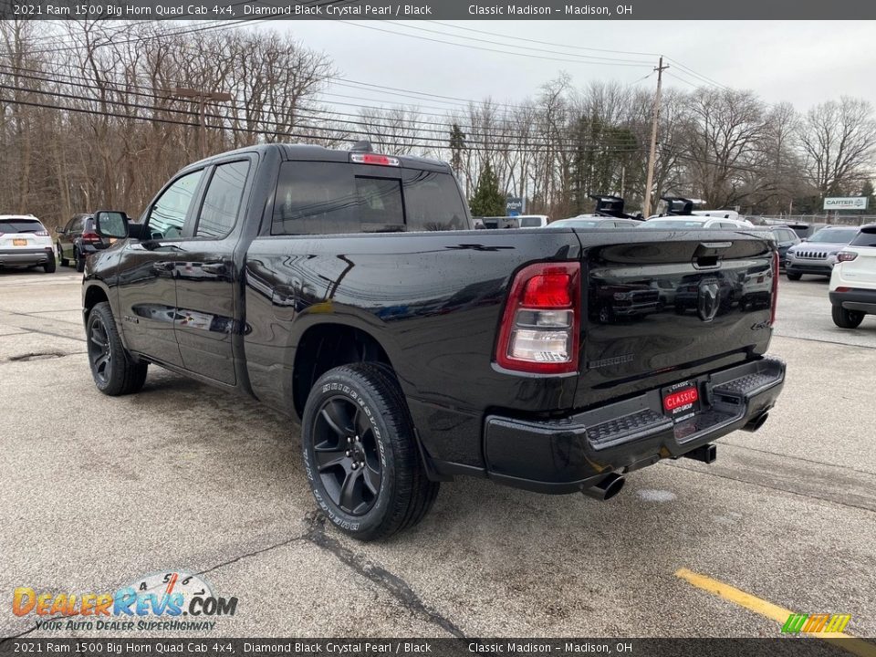 2021 Ram 1500 Big Horn Quad Cab 4x4 Diamond Black Crystal Pearl / Black Photo #9