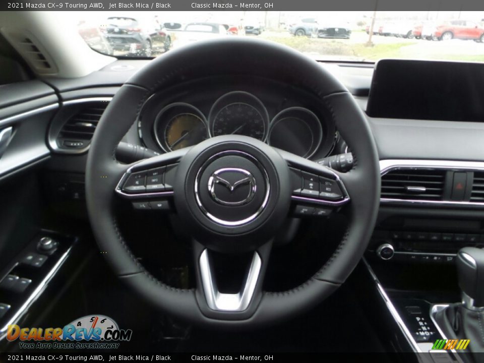2021 Mazda CX-9 Touring AWD Jet Black Mica / Black Photo #9