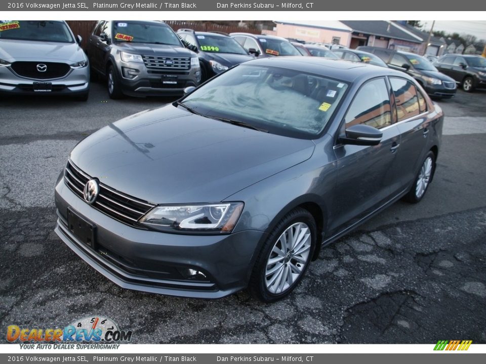 2016 Volkswagen Jetta SEL Platinum Grey Metallic / Titan Black Photo #1