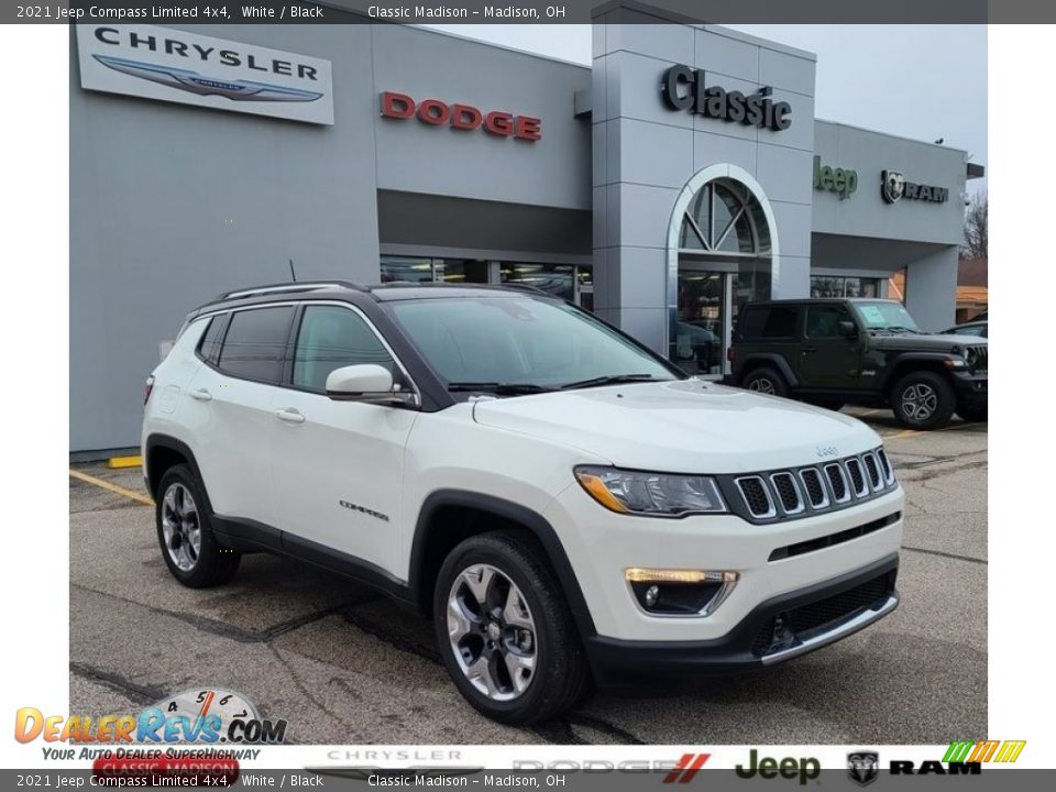 2021 Jeep Compass Limited 4x4 White / Black Photo #1