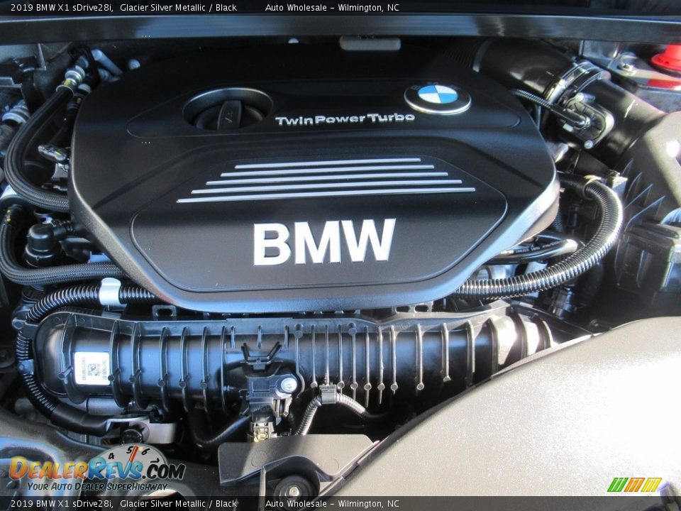 2019 BMW X1 sDrive28i Glacier Silver Metallic / Black Photo #6