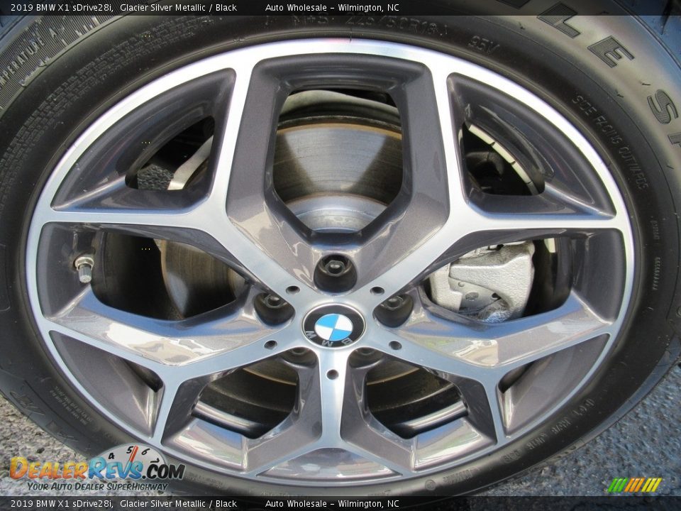 2019 BMW X1 sDrive28i Glacier Silver Metallic / Black Photo #7